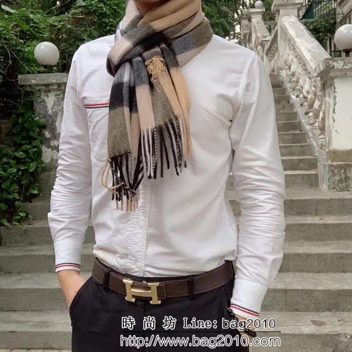 BURBERRY巴寶莉 純正羊毛男士圍巾 LLWJ6419